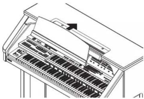 ROLAND AT-900C - Anbringen des Notenständers (AT-900) - 2