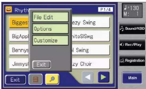 Rhythmic P1/4 Biggest File Edit Options Customize BigApp Firezy Swing PrimeSISwg Bennys Jimmyst Firezy Swing Exit Firezy Choir Exit Sound/KBD Rec/Play Registration Main