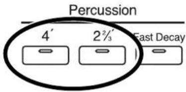 Percussion 4' 2½/3' Fast Decay