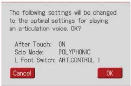ROLAND AT-900C - Berühren Sie im Articulation Voice Select-Display . - 2