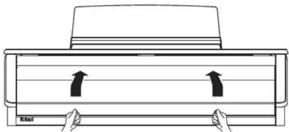 ROLAND AT-900C - Öffnen und Schließen des Tastaturdeckels (AT-900) - 1