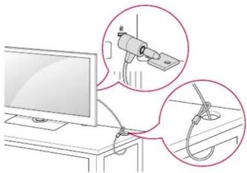 LG 32LN536B - Using the Kensington security system - 1