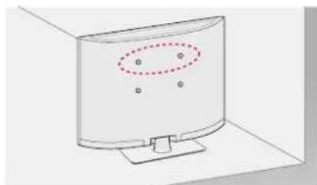 LG 32LN536B - Fixarea televizorului pe un perete - 1