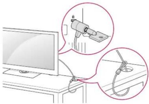 LG 32LN536B - Utilizarea sistemului de securitate Kensington - 1