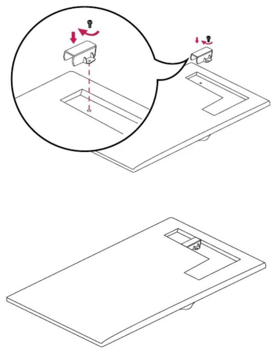 LG 43SH7E - Befestigen der Speicherabdeckung - 1