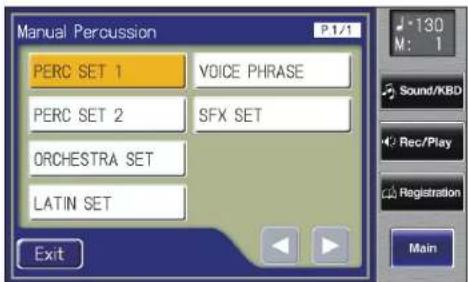ROLAND AT-500 - Drücken Sie den [Manual Percussion]-Taster, so dass die Anzeige leuchtet. - 1
