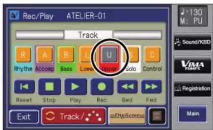 ROLAND AT-500 - Drücken Sie einen der leuchtenden Track-Taster, so dass die Anzeige erlischt. - 1