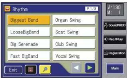 ROLAND AT-500 - Aufrufen des Rhythm Customize-Displays - 1