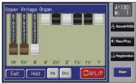 ROLAND AT-500 - Drücken Sie einen der Vintage Organ-Taster, so dass die Anzeige leuchtet. - 2