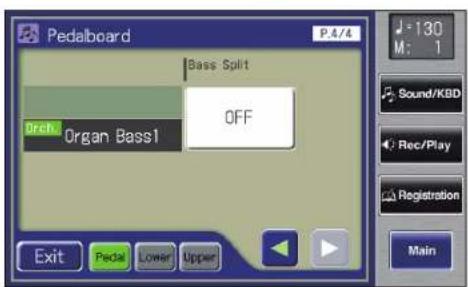 ROLAND AT-500 - Wählen Sie mit <> <> "Bass Split" aus. - 1