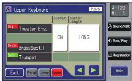 ROLAND AT-500 - Wählen Sie mit < >> > Sustain Length aus. - 1