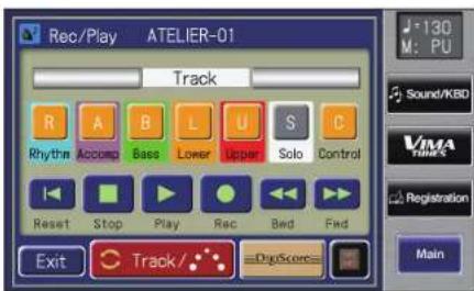 ROLAND AT-500 - Berühren Sie  im Haupt-Display. - 1