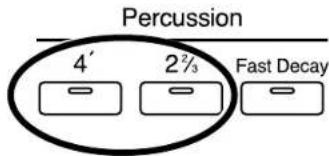 Percussion 4' 2½/3 Fast Decay