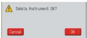 Delete Instrument OK? Cancel OK