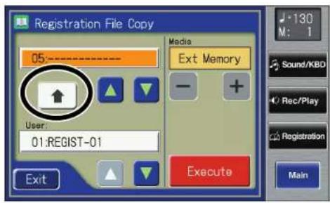 ROLAND AT-500 - Kopieren von Registrierungen des User-Speichers auf den USB-Speicher - 1