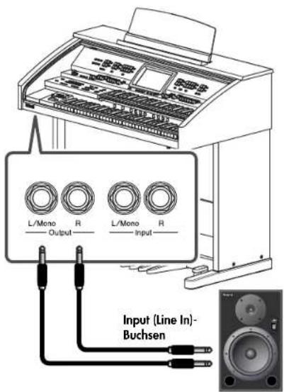 L/Mono Output R L/Mono Input Input (Line In)- Buchsen