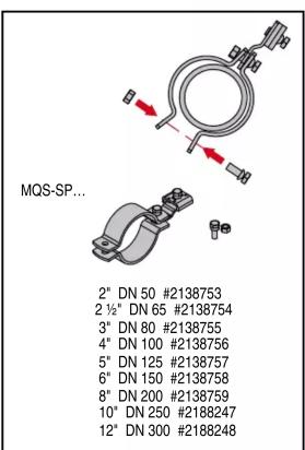 MQS-SP... 2" DN 50 #2138753 2 ½" DN 65 #2138754 3" DN 80 #2138755 4" DN 100 #2138756 5" DN 125 #2138757 6" DN 150 #2138758 8" DN 200 #2138759 10" DN 250 #2188247 12" DN 300 #2188248