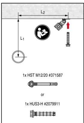L2 L1 1x HST M12/20 #371587 or 1x HUS3-H #2079911