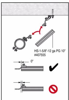 HS-1-5/8"-12 ga PG 10" #407555 0° ✓ No