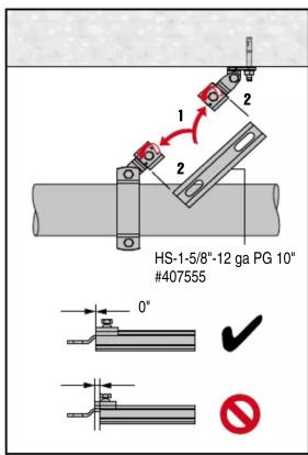HS-1-5/8"-12 ga PG 10" #407555 0° ✓ No