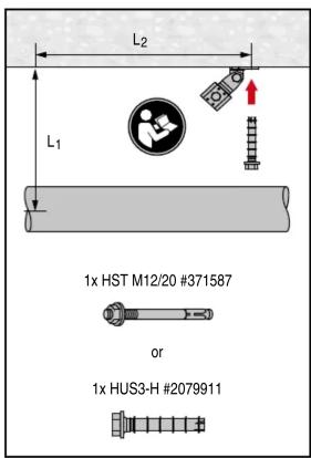 L2 L1 1x HST M12/20 #371587 or 1x HUS3-H #2079911