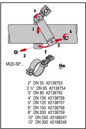 MQS-SP... 2" DN 50 #2138753 2 ½" DN 65 #2138754 3" DN 80 #2138755 4" DN 100 #2138756 5" DN 125 #2138757 6" DN 150 #2138758 8" DN 200 #2138759 10" DN 250 #2188247 12" DN 300 #2188248
