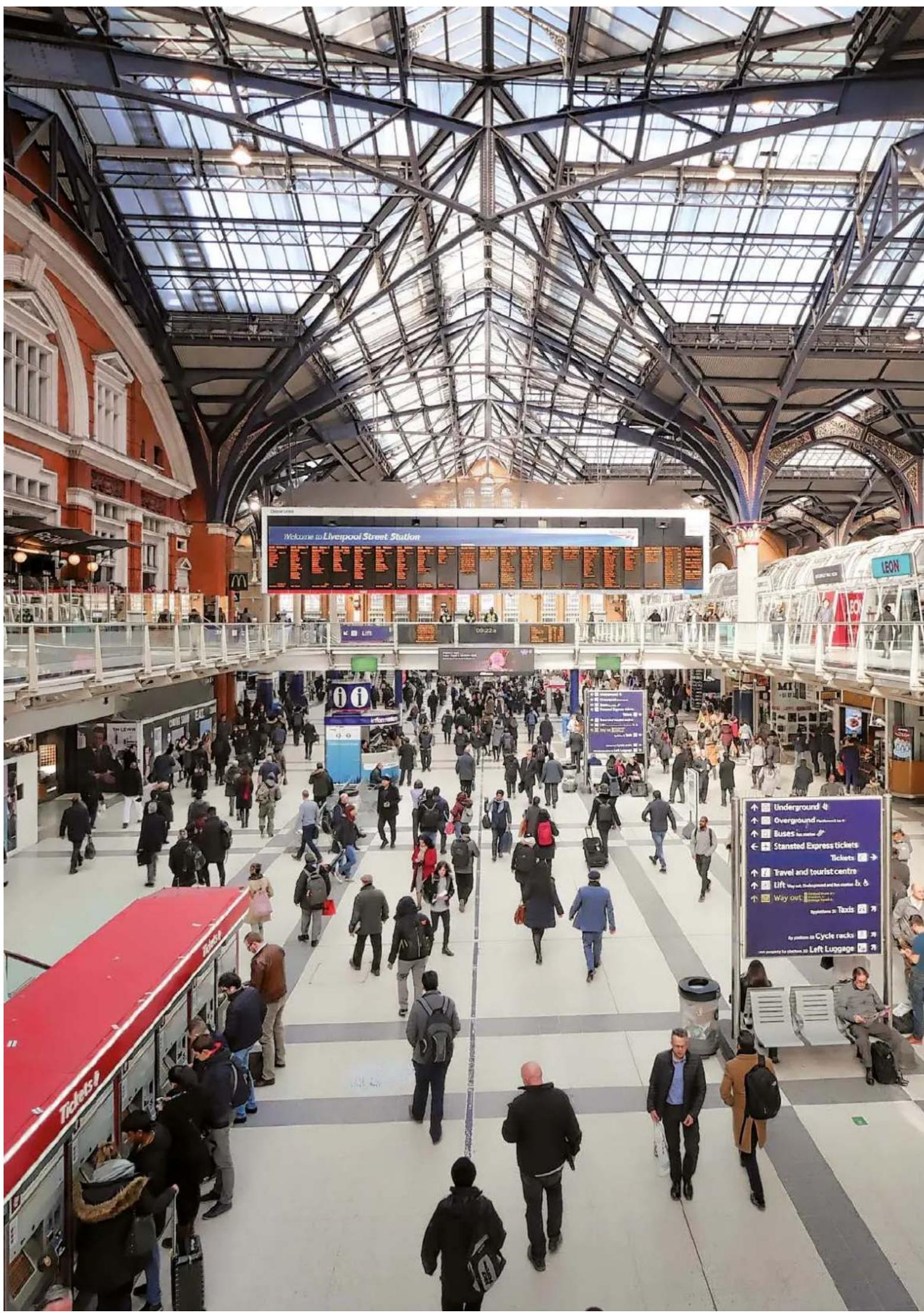 Welcome to Liverpool Street Station ↑ Underground 4 ↑ Overground Train Station 10 ↑ Buses in car service 2 ← Stansted Express Tickets Tickets 3 ↑ Travel and tourist centre ↑ Lift Way to Background and the center & & ↑ Way out Operations to Trucks 5 by passengers to Cycle Route 6 ← Car service to Partners to Left Luggage 7