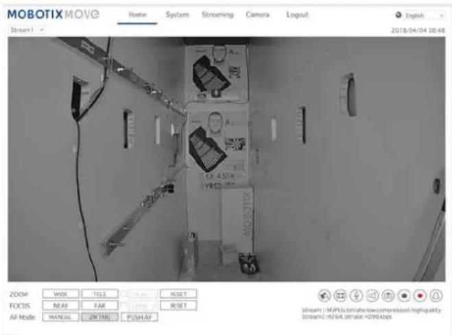 MOBOTIX MOVE Home System Streaming Camera Logout 2018/04/04 00:48 Stream ? WIDE TELE RESET FOCUS NEAR FAIR RESET AF Mode MANUAL ZINTURE PESHAP STREAM : MP36.5 for above low compression, high quality Stream2 : m2/64, Stream1 : 4270 kbps
