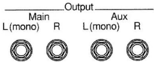 Output Main L(mono) R Aux L(mono) R