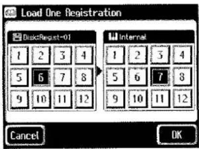 Load One Registration Disk:Regust-01 Internal 1 2 3 4 5 6 7 8 9 10 11 12 1 2 3 4 5 6 7 8 9 10 11 12 Cancel DK