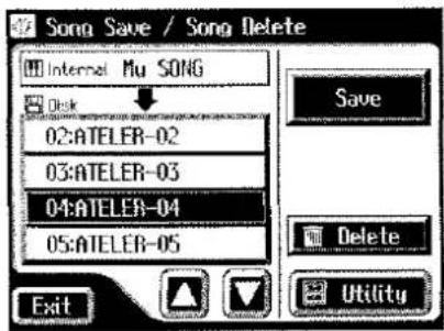 ROLAND AT-90S - Umbenennen des Songs (Rename) - 8