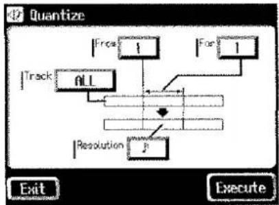 ROLAND AT-90S - Korrigieren der Noten- Positionen (Quantize) - 3