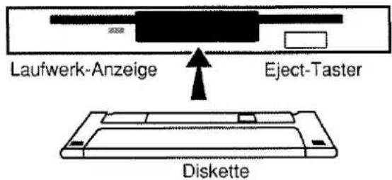 Laufwerk-Anzeige Eject-Taster Diskette