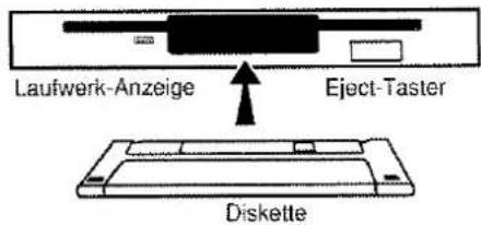 Laufwerk-Anzeige Eject-Taster Diskette