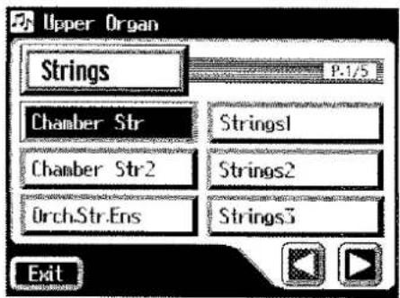 Upper Organ Strings P.1/5 Chamber Str Chamber Str2 Orch.Str.Ens Strings1 Strings2 Strings3 Exit
