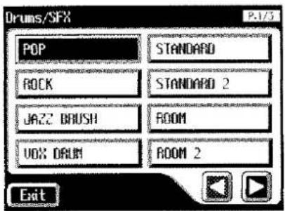 Drums/SFX POP STANDARD ROCK STANDARD 2 JAZZ BAUSH ROOM VOX DRUM ROOM 2 Exit