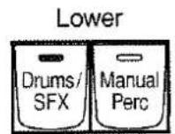 ROLAND AT-90S - Spielen der Schlagzeug-Klänge und Soundeffekte auf dem unteren Manual (Drums/SFX) - 1