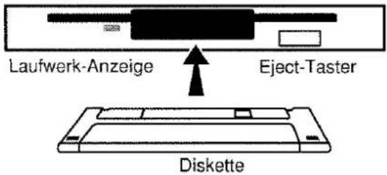 Laufwerk-Anzeige Eject-Taster Diskette