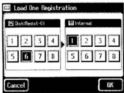 Load One Registration Disk:Resist-01 1 2 3 4 5 6 7 8 Internet 1 2 3 4 5 6 7 8 Cancel OK