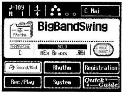 J=109 | 4/4 | C Maj BigBandSwing TRANSPOSE SOLD C AEx Brass Rhythm RESIST. Sound/Kbd Rhythm Registration Rec/Play System Quick*—Guide