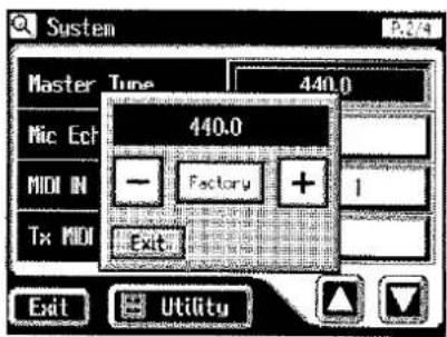 ROLAND AT-90S - ■ Einstellen der Standard-Tonhöhe (Master Tune) - 2