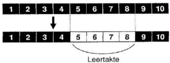 1 2 3 4 5 6 7 8 9 10 ↓ 1 2 3 4 5 6 7 8 9 10 Leertakte