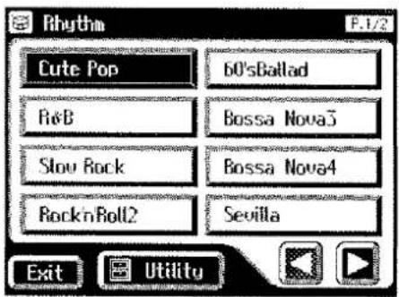 Rhythm Cute Pop 60'sBallad R&B Bossa Nova3 Slow Rock Bossa Nova4 RocknRoll2 Sevilla Exit Utility
