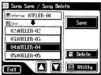 ROLAND AT-90S - Umbenennen des Songs (Rename) - 3