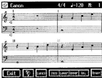 ROLAND AT-90S - ■ Verändern der Noten-Darstellung - 2