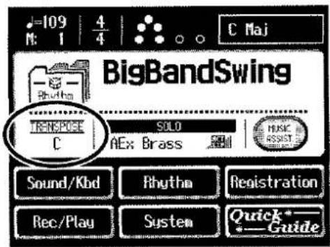 109 4 M: 1 4 C Maj BigBandSwing TENKPOE SOLO C AEx Brass MUSIC ASSIST Sound/Kbd Rhythm Registration Rec/Play System Quick*- * Guide