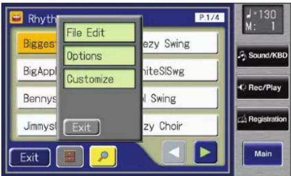 File Edit Options Customize Exit Biggest BigApp Bennys Jimmys P.1/4 M: 1 + 130 Sound/KBD Rec/Play Registration Main