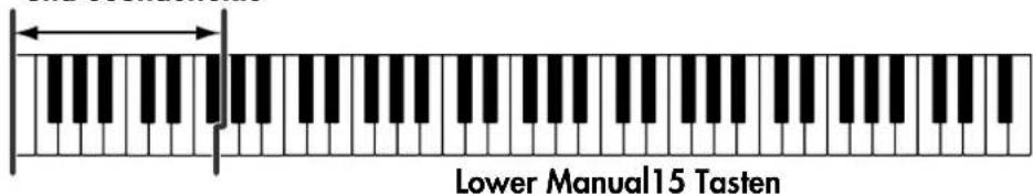 Lower Manual15 Tasten
