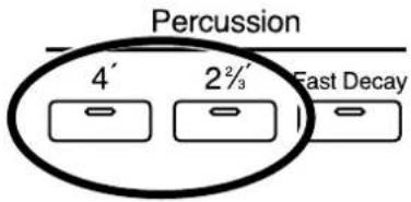 Percussion 4' 2½/3' Fast Decay