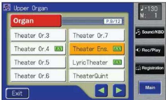 Upper Organ Organ P.9/12 Theater 0r.3 Theater 0r.7 Theater 0r.4 Theater Ens. Theater 0r.5 LyricTheater Theater 0r.6 TheaterQuint Exit 130 M: 1 Sound/KBD Rec/Play Registration Main
